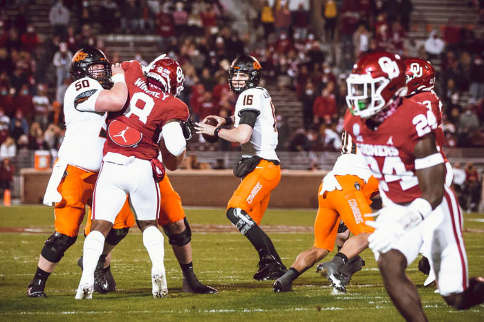 Illingworth came in during Bedlam and threw for the Cowboys only touchdown.